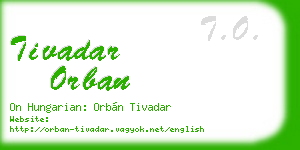 tivadar orban business card
